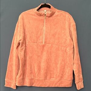 New Women’s Coral Half-Zip Sweater Size 10
